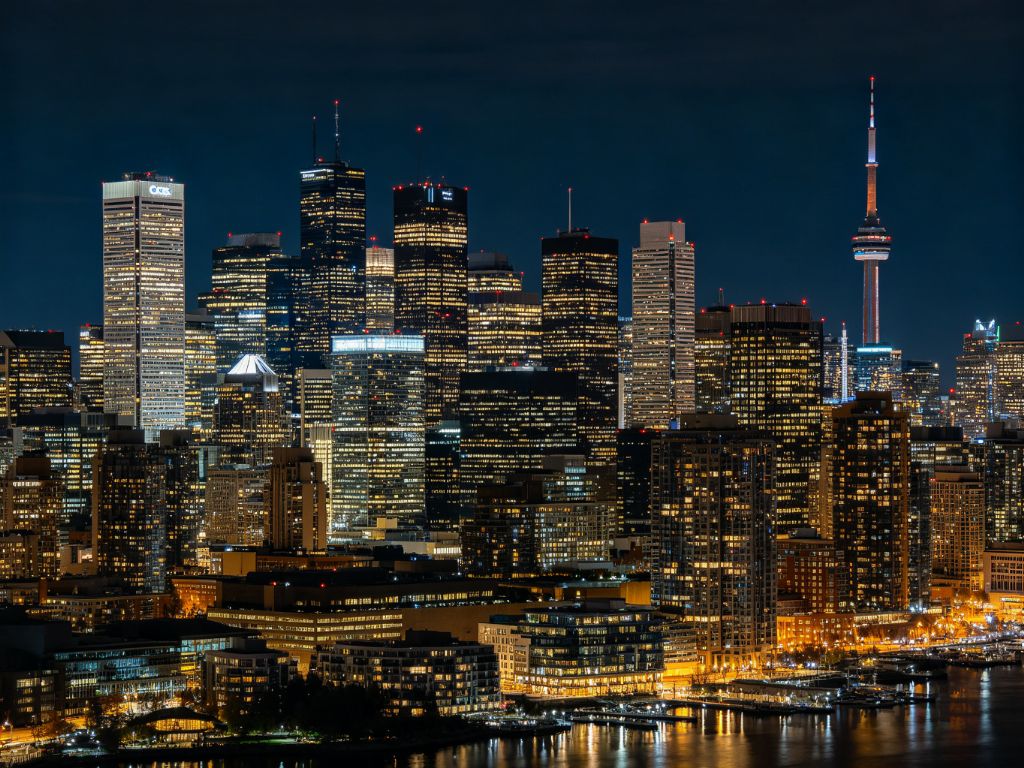 蒙特利尔城市夜景